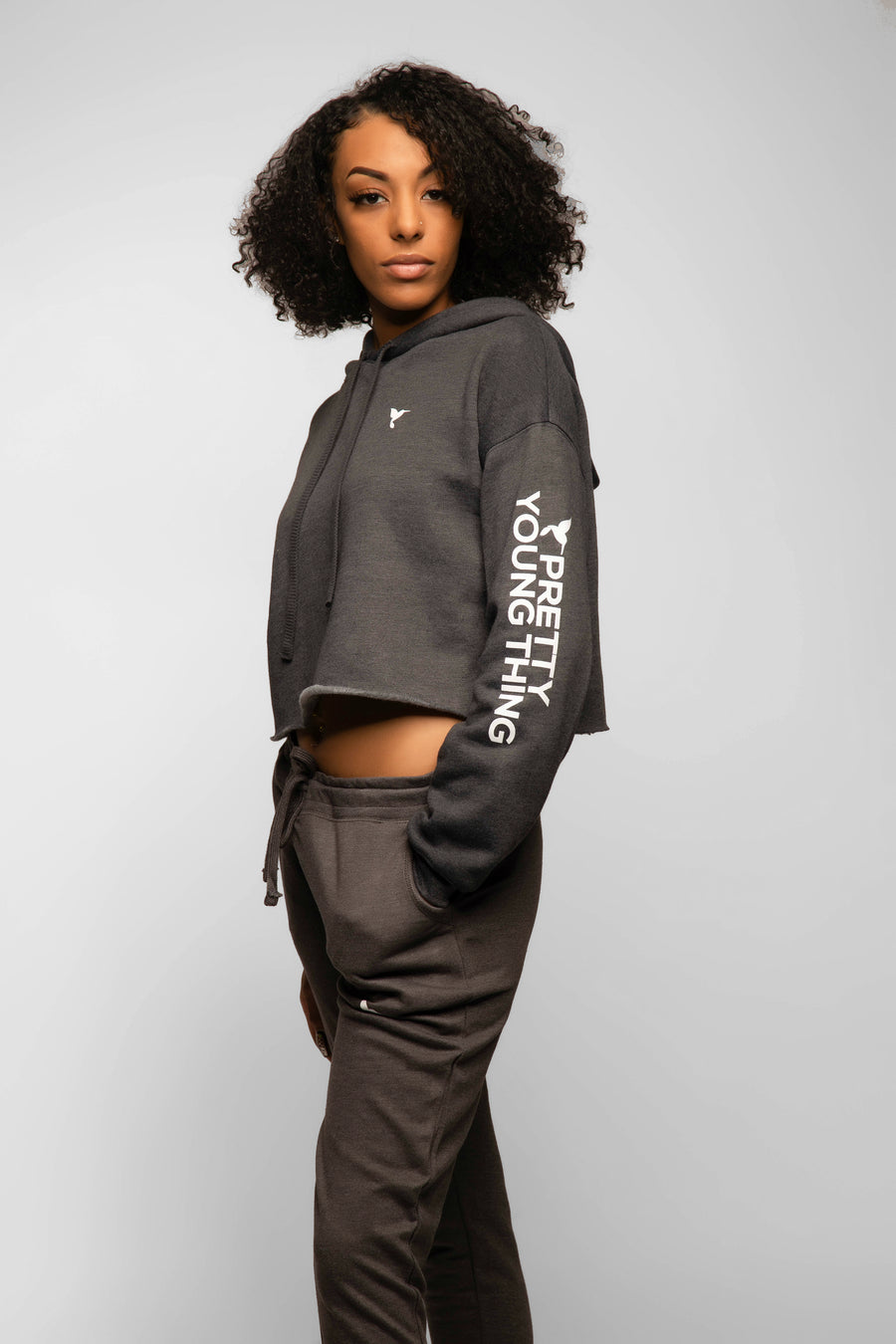 Cropped Hoodie Pretty Young Thing 2 Colors