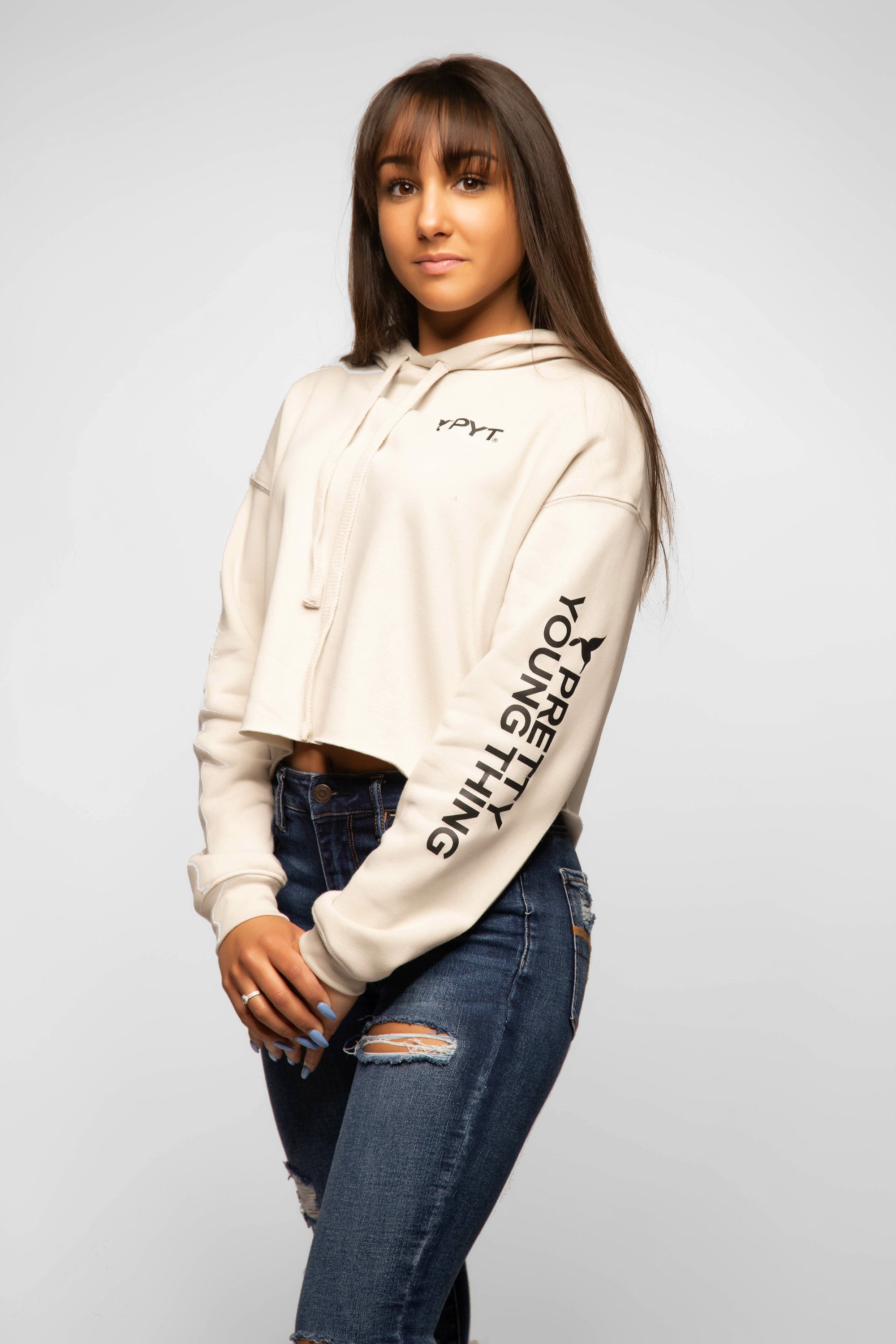 Cropped Hoodie Pretty Young Thing 2 Colors