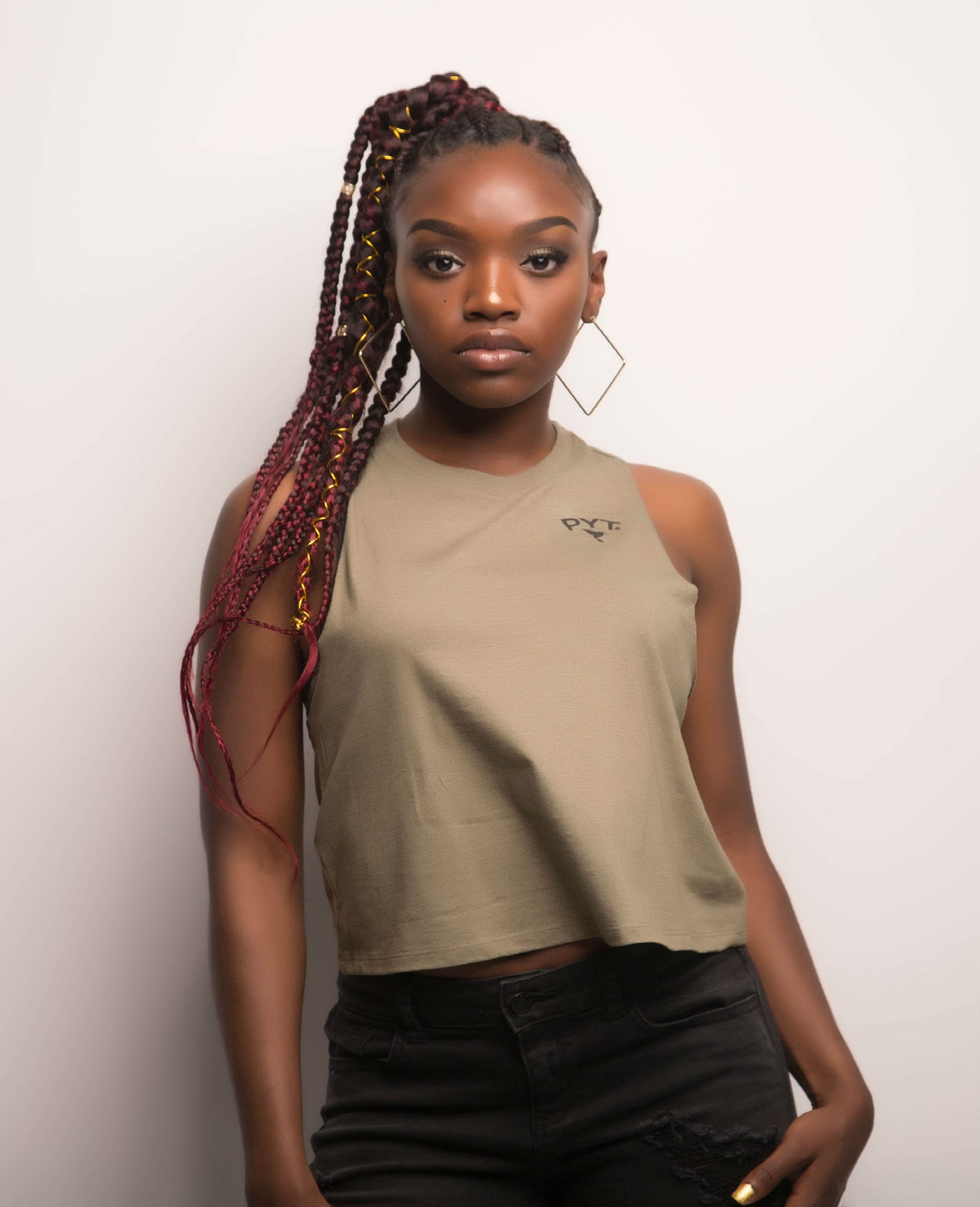 Cropped Racerback Tee 3 Colors