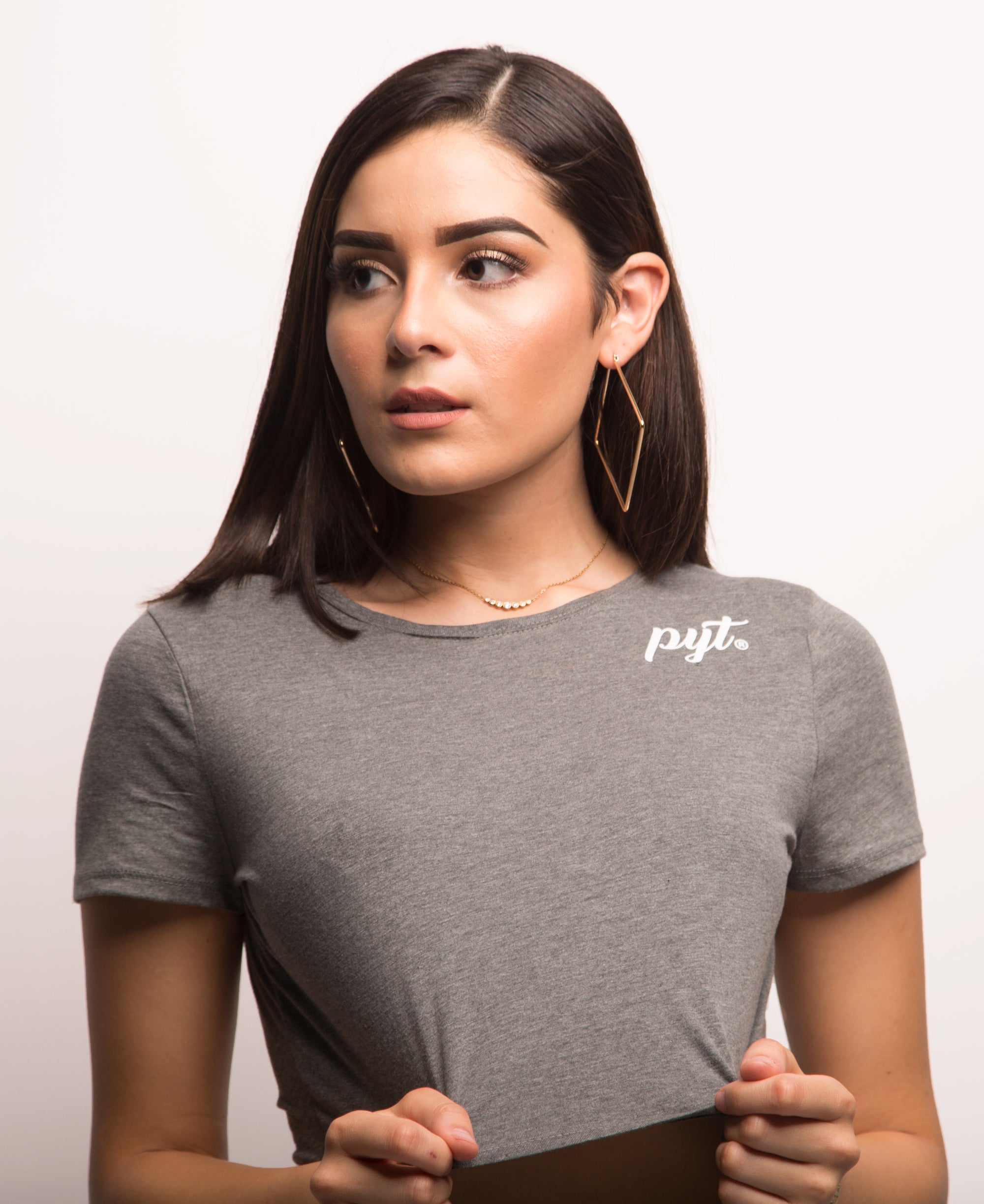 Crop Top Tee Cursive Logo