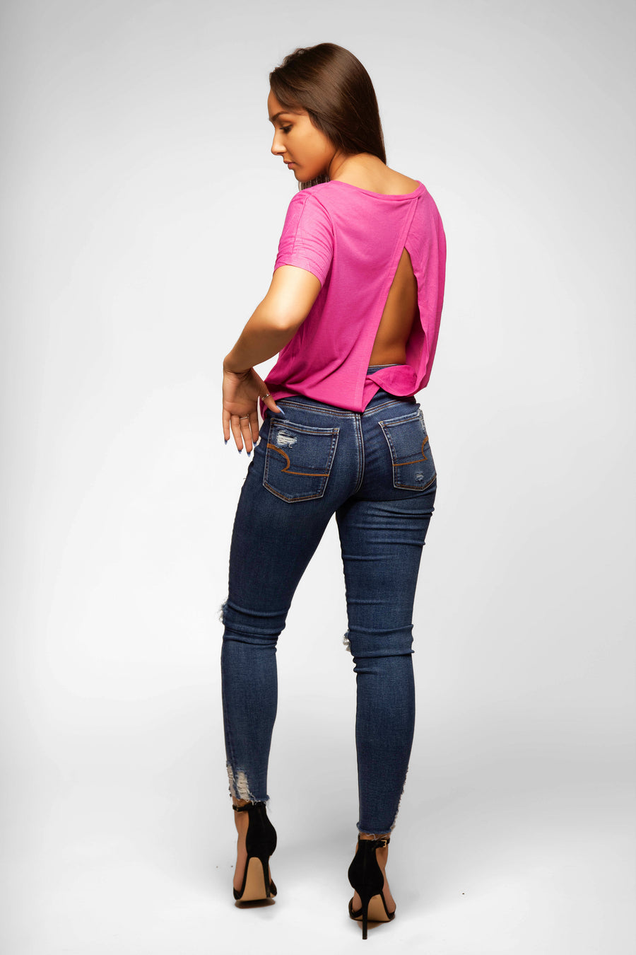 PYT® Open Back Flowy Tee 5 Colors